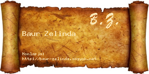 Baur Zelinda névjegykártya